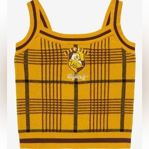 Harry Potter Hufflepuff Plaid‎ Knit Tank Top Boxlunch Exclusive Hot Topic